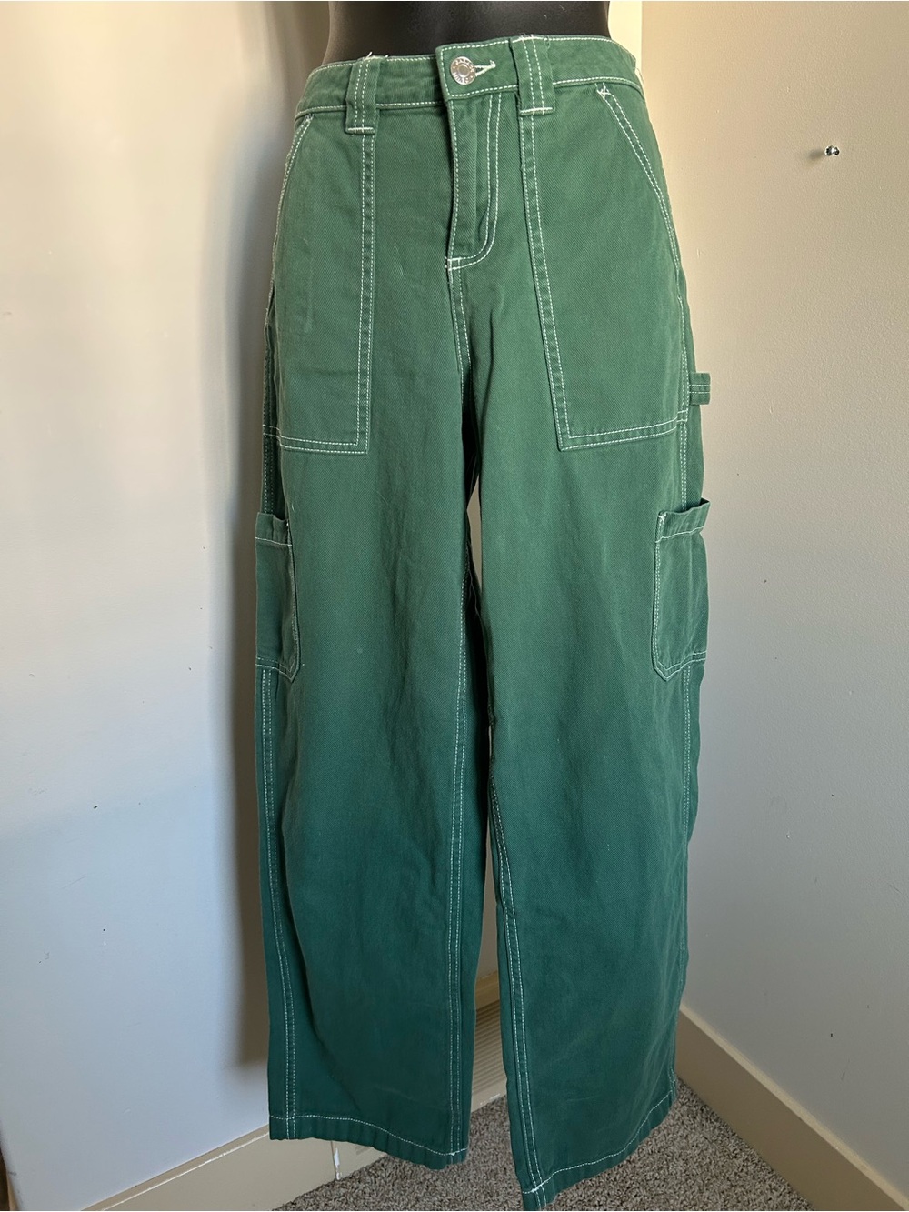 Garage Olive Green Cargo Pants 100% Cotton